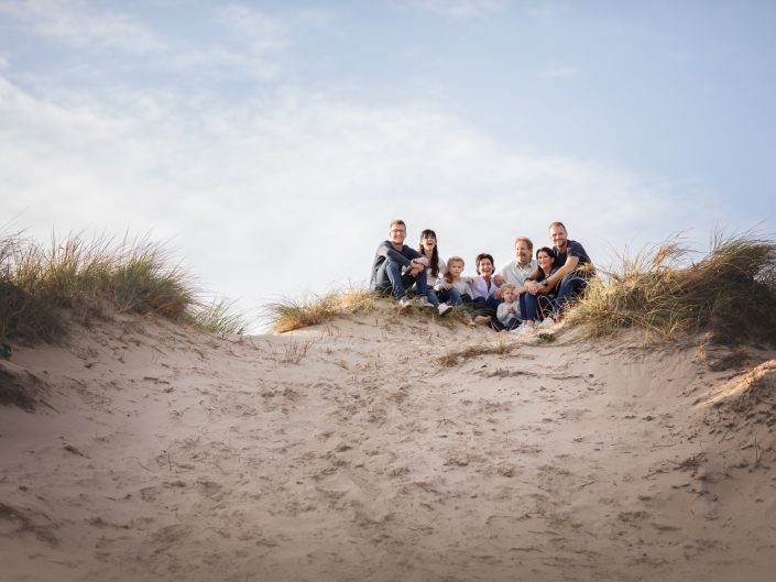 Fotograaf Familie fotoshoot strand duinen Noordzee Egmond aan Zee
