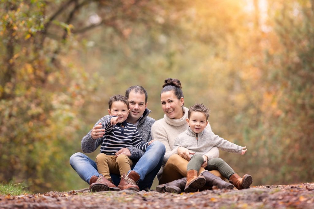 herfst fotoshoot fotograaf gezin Veluwe familieportret
