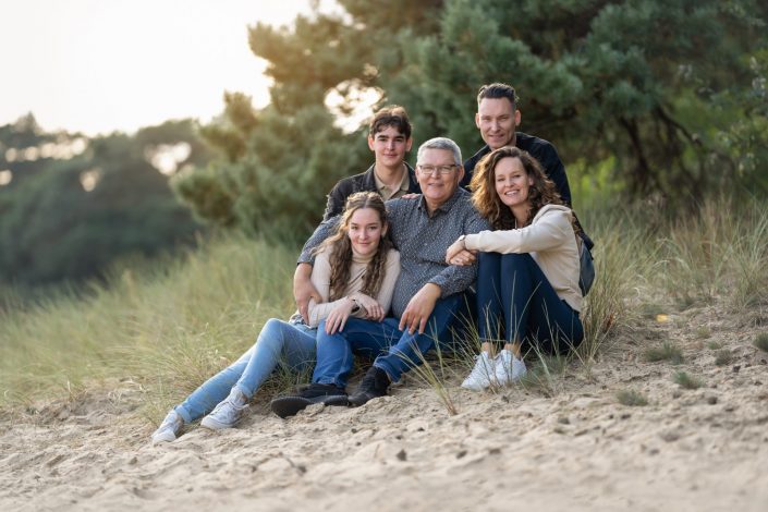 zandverstuiving fotoshoot familie