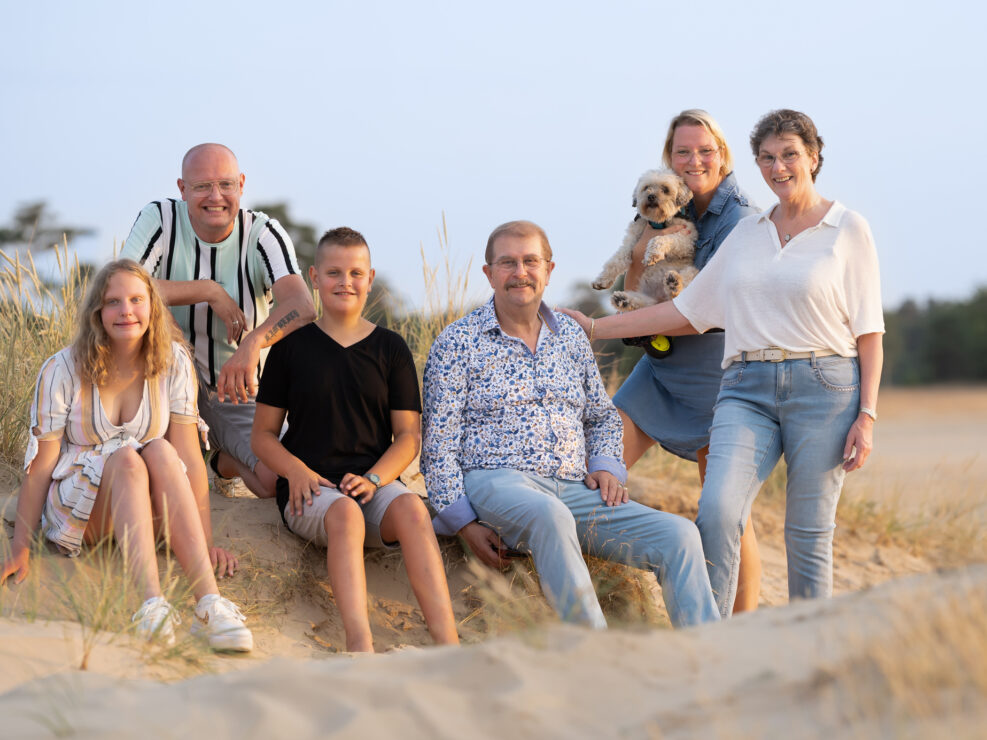 familie fotoshoot zandverstuiving Doornspijk