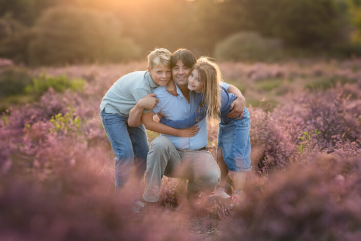 familie fotoshoot heide buiten