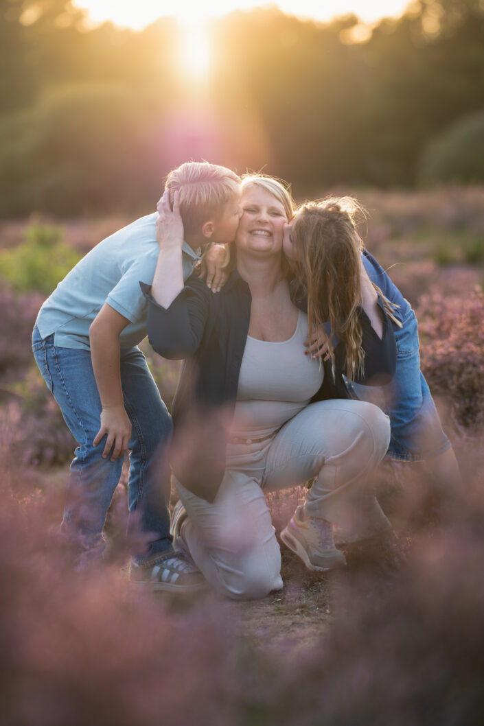 familie fotoshoot heide buiten