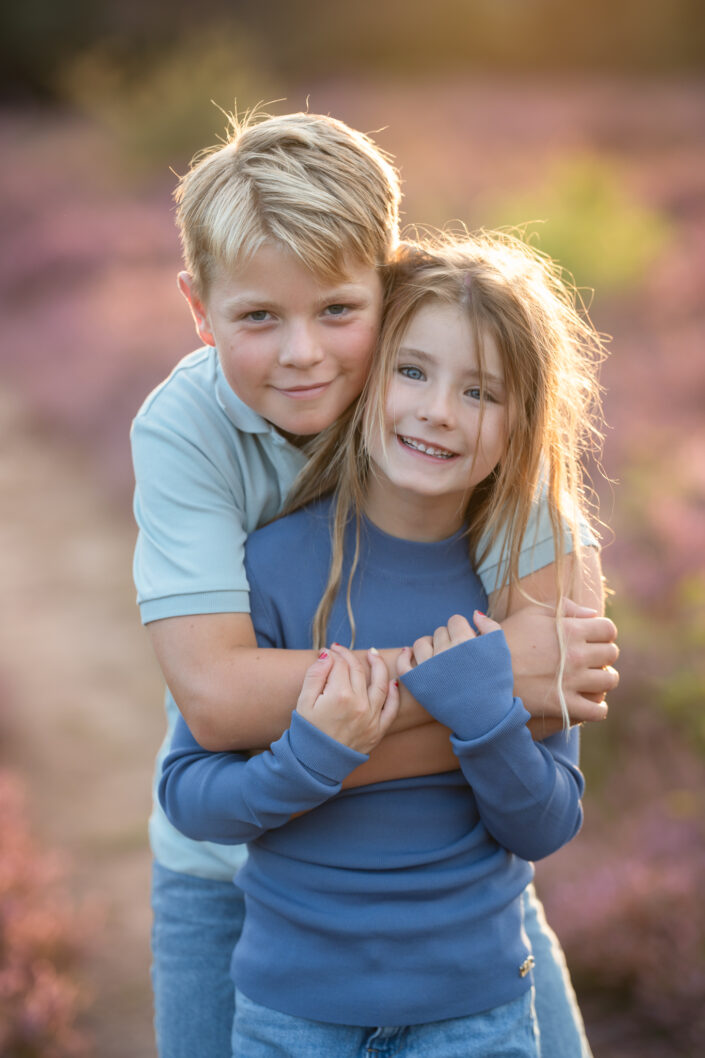 familie fotoshoot heide buiten