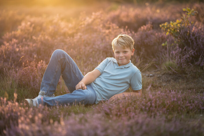 familie fotoshoot heide buiten