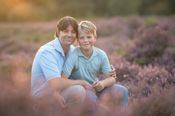 familie fotoshoot heide buiten