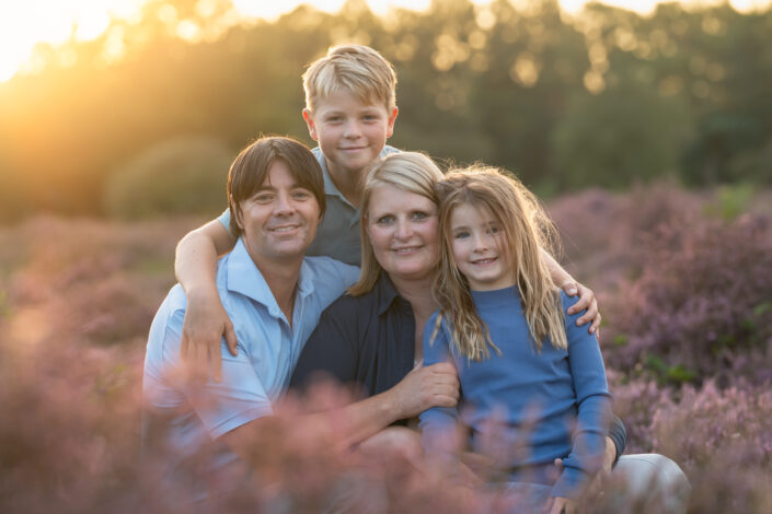 familie fotoshoot heide buiten